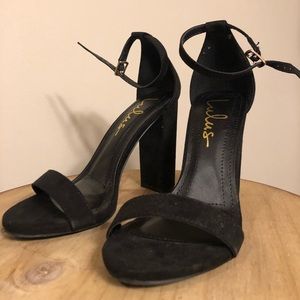 Black block heels from Lulus